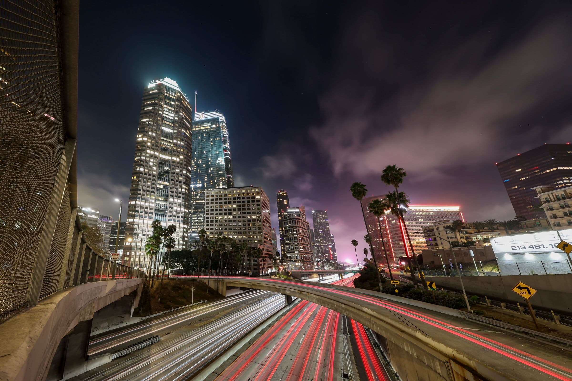 Los Angeles skyline at night